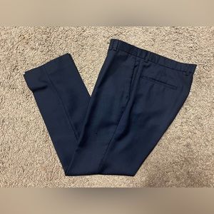 Noak, Men’s Textured Skinny Fit Dress Slack Pants in Navy Blue, US Size: 32x30